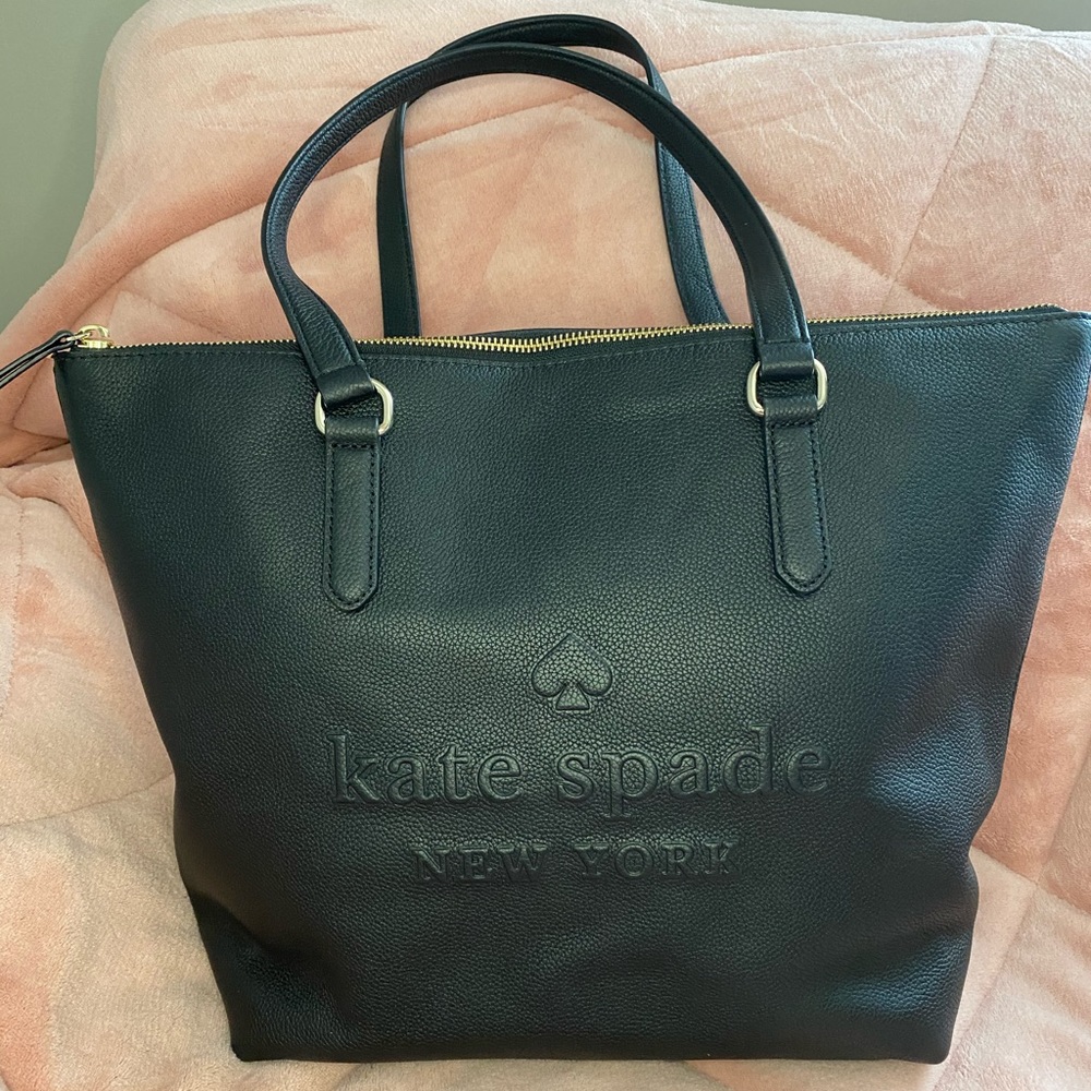 Kate Spade Logo Penny Leather Top Zip Tote